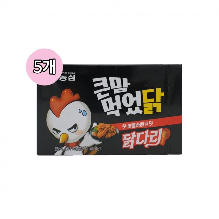 농심 닭다리 핫숯불바베큐맛 66g(5개입)