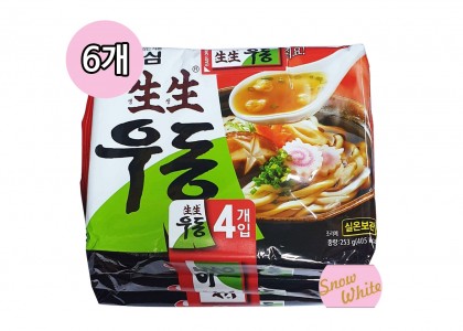 농심 생생우동 멀티(4개입)253gx6세트(총24봉입)