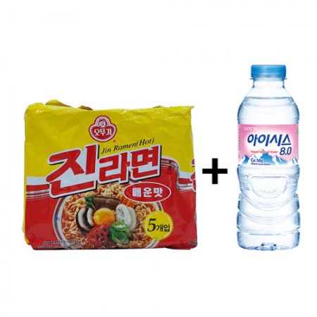 오뚜기봉지라면혼합세트(진라면매운맛20봉+아이시스8.0 300ml*20)