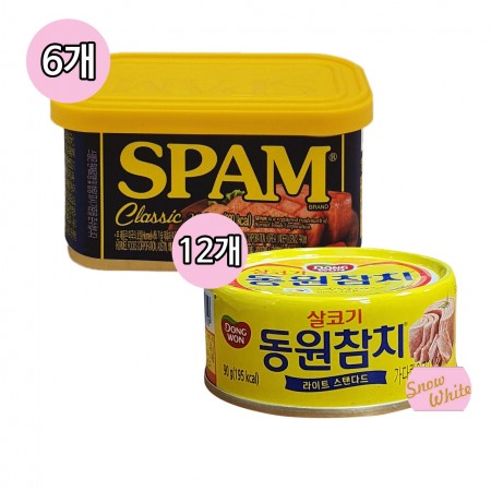 스팸클래식200g(6)+동원참치살코기90g(12)