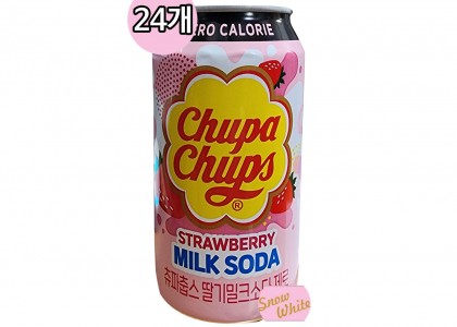 농심 츄파춥스 딸기밀크소다 제로 캔 350ml(24개입)